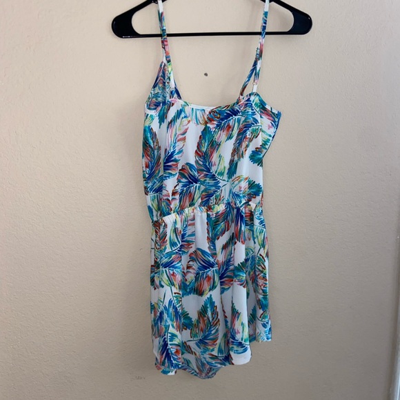 Super cute white y2k floral bottoms Linen romper goin out hipster sleeveless top - Picture 11 of 15